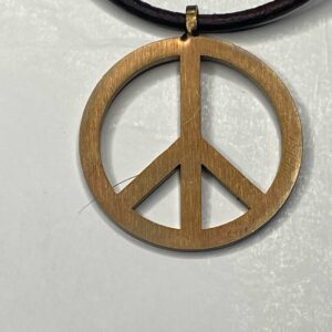 Bronze Colored Peace symbol necklace