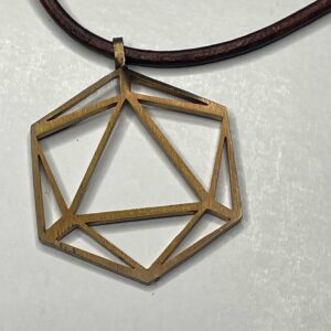 Bronze Colored d20 necklace