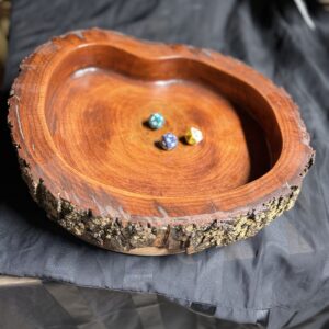 Real Tree Slab Dice Rolling Tray